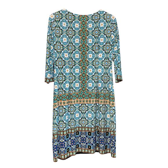 Wisp Retro Mod Shift Dress Women's Size 6 Boho Hippie Stretch Wedding Party - Picture 4 of 7
